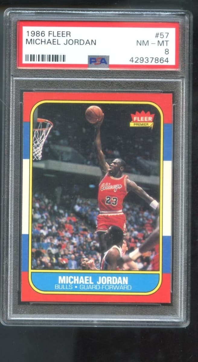 1987 Fleer Michael Jordan Rookie PSA 8
