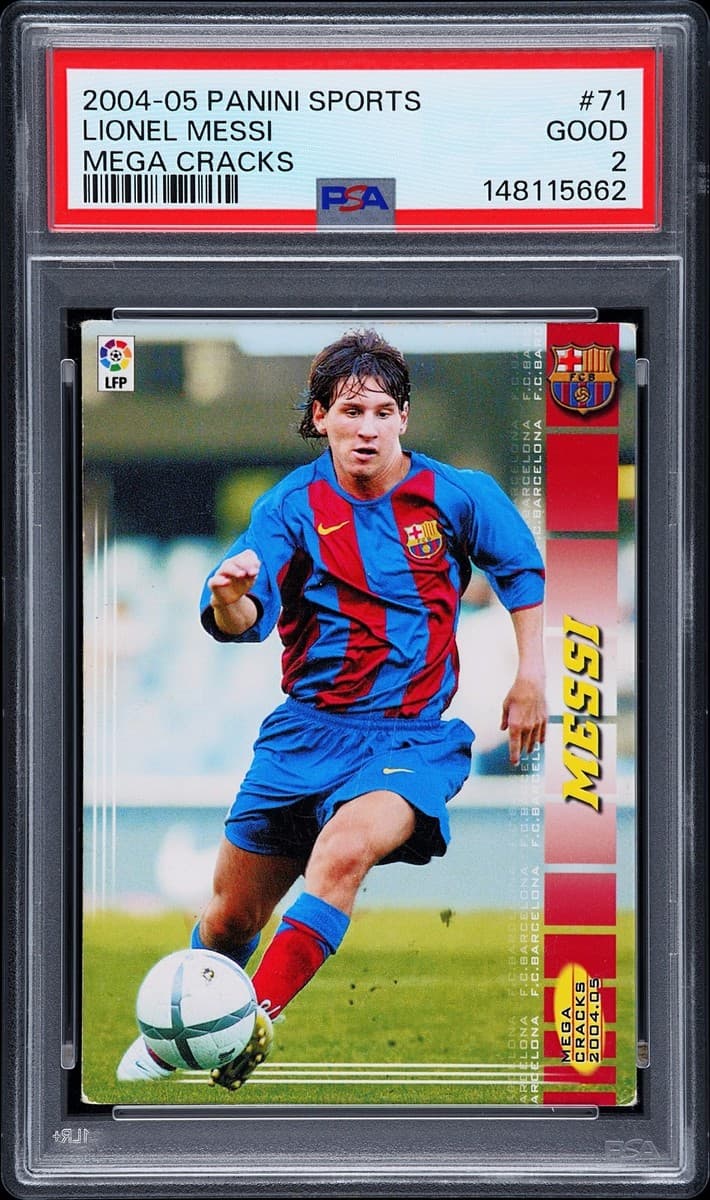 2005 Panini Mega Cracks Lionel Messi Rookie PSA 9.5