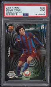 2006 Panini Mega Cracks Lionel Messi Rookie PSA 9.5